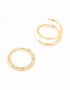 Goldair Gold Plated Cubic Zirconia And Spiral Nose 2-PACK