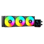 Pcbuilder Blizzard Freeze 360MM Aio Liquid Cooler Triple 120MM Argb Fans Lcd Display 300W Tdp – New
