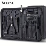 7 32PCS Manicure Tool Set Cuticle Nippers And Cutter Kit Professional Nail Clippers Pedicure Kit Nail Art Tools Stainless Steel