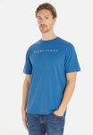 Tommy Hilfiger Tjm Reg Linear Logo Tee Ext - Coastal Cobalt