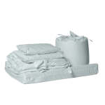 200 Thread Count 100% Cotton 9 Piece Cot Bedding Bundle Standard Change Mat Duck Egg