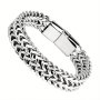Men's Stainless Steel Bracelets Chain Braided Square Positive And Negative Chain Magnet Buckle Father's Day GiftBracelet Jewelry