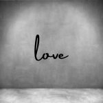 Love - L 450MM Matt Black Font 1