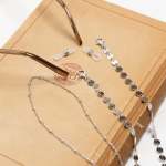 Metal Glasses Chains Assorted Designs - Disc Silver