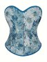 Women's Vintage Style Floral Print Corset Comfort Fit Waist Cincher Elegant Court Bodice Bust Gathering Overbust Corset Top