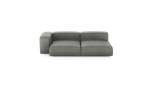 Two Module Chaise Sofa - Leather - Light Grey - 241CM X 136CM