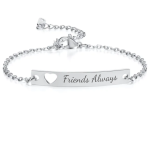 Dolce Personalized Stainless Steel Bracelet Adjustable Size 17-22CM Ready In 3 Days