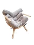 Shell Chair - Luxe Cotton Fabric - Aquarium Standard Pebble