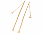 Sparkly Chain Bra Straps - Gold 1 Pair