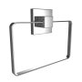 Suction - Square - Towel Ring - Silver