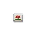 Composable Classic Nature Enamel Gold Mushroom Link