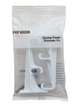 Double Plastic Curtain Bracket - One Size White