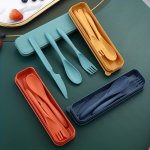 3 In 1 Camping Utensil Set Reusable Utensils Set With Case Travel Utensils Portable Utensils Set Plastic Case For Travel Picnic