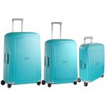 SAMSONITE Scure 3 Piece Set Aqua Blue + 2 Free Luggage Gloves Duo 2.0