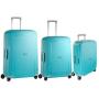 Samsonite SCure 3 Piece Set Aqua Blue + 2 Free Luggage Gloves DUO 2.0