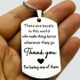 Thank You Appreciation Gift Keychain Stainless Steel Key Ring Gift For Coworkers Doctors Nurses Teachers Volunteer Social Workers