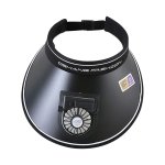 Women Sun Visor Hat With Wide Brim Empty Top & Adjustment Buckle - Black