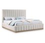 Maize Sleigh Bed Double -linen Off White