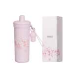 5D Print 600ML Flask With Straw Pink