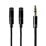 GIZZU 3-POLE Audio Splitter Cable Black