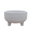 Rustic Low Japi Planter Click For Details - One Size 450MM Width X 275MM Height Off-white