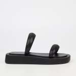 Coconut 8 Flat Sandal - Black - Black 7