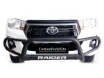 Toyota Hilux 2016 – 2019 Tri Bumper With Oval Cross Member 409 Stainless Steel Powder Coated Black Asb