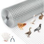Hardware Cloth 48" X 100FT 1 2" Wire Fence Galvanized Welded Garden Fence Roll Square Mesh