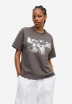 Oversized Printed T-Shirt - Dark Grey Blur