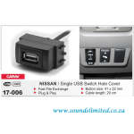 17-006 - Nissan Single USB Switch Hole Cover