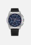 Tommy Hilfiger Walker Leather Strap Watch - Black