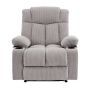 Corduroy Recliner: One-tap Recline & Footrest Cozy Side Cup Holder/pocket