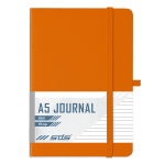 A5 192 Page Lined Journal Hard Cover With Elastic Closure - Orange
