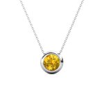 DESTINY Moon November citrine Birthstone Necklace With Swarovski Crystals