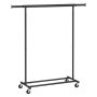 Rolling Extendable Clothing Rack - Black