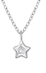 C723-C36129 - 925 Sterling Silver Cz Crystal Star Necklace