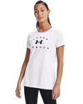 Women's Ua Tech Solid Logo Arch Short Sleeve - White Sm