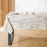 Brush Stroke Tablecloth Ash Grey - 8-10 Seater 150X280CM