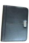 A5 Leatherette Zip Around Folder With Badge