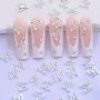 10pcs Alloy Butterfly Nail Charms With Rhinestones Nail Art Accessories Nail Art Supplies For Women And Girls Nail Art Jewelry