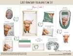 Cot Duvet Bedding Girly Baby Highland Cow Pennygum Set