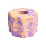 Eco-resin Mottled Curvy Candle Holder - Lilac & Peach