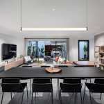 Now Linear LED Pendant Light Gold Black - Black & Opal
