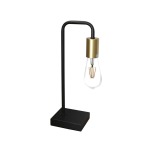 Ben Table Lamp Black White And Gold - White