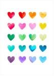Hearts - Acrylic Wall Print - 600MM X 600MM