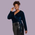 Plus Size Joy & Ash Velour Wrap Top