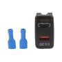 Dual USB Car Charger Socket With Voltmeter