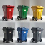 Green 770 Liter Wheelie Bin - At A Discount