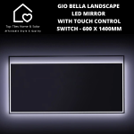 Gio Bella Landscape Backlit LED Mirror - 600 X 1400MM