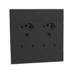 Major Tech Veti 2 Double Rsa & Double Rsa V-slim Socket Outlet - Charcoal